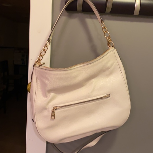Beige coach purse with metal detailing - Picture 2 of 5